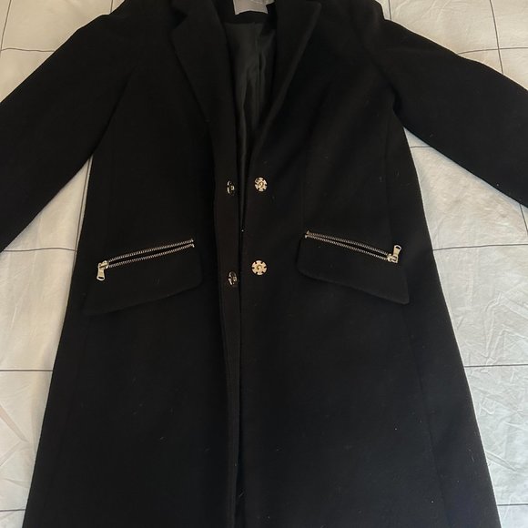 Asos Slim Boyfriend Coat with Zip Pocket - Picture 2 of 2